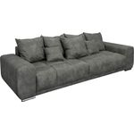 riess-ambiente Big-Sofa ELEGANCIA 285cm grau, Einzelartikel 1 Teile, XXL Couch · Microfaser · mit Federkern · inkl. Kissen · Design