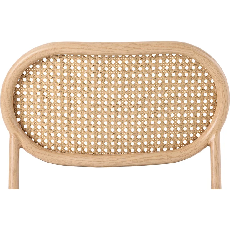 Merax 4er set Esszimmerstuhl, Freizeitstuhl mit vier Stützbeinen aus Metall, Rattan-Freizeitstuhl, Wohnzimmer- und Schlafzimmerstuhl, Braun – Bild 9