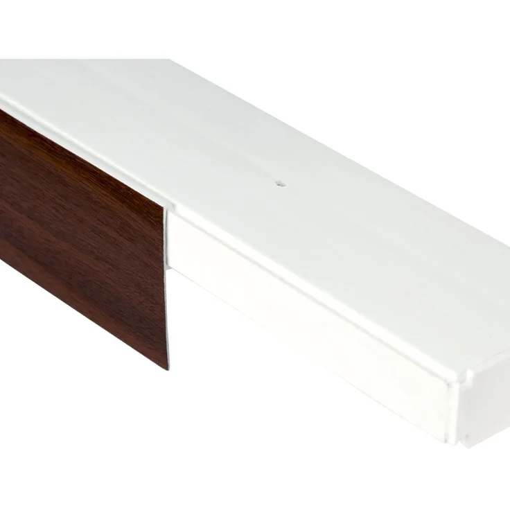 Bestlivings 1-3 Läufige Vorhangschiene mit Innenlauf aus Kunststoff und Kunststoff Blende Mahagoni 120cm 1-läufig – Bild 3