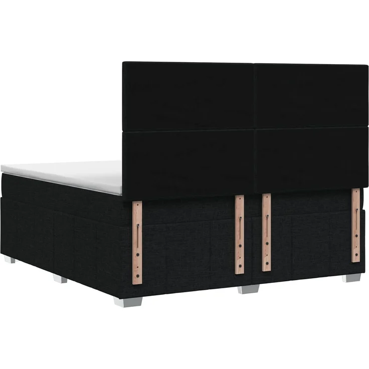 vidaXL Boxspringbett mit Matratze Schwarz 160 x 200 cm Stoff 3454178 – Bild 8