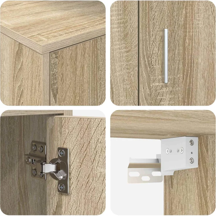 vidaXL TV-Schrankset 140 x 40 x 33 cm Sonoma-Eiche 3397898 – Bild 10
