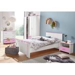 Parisot Kinderzimmer Biotiful in weiß und rosa Jugendzimmer Set 4-tlg.