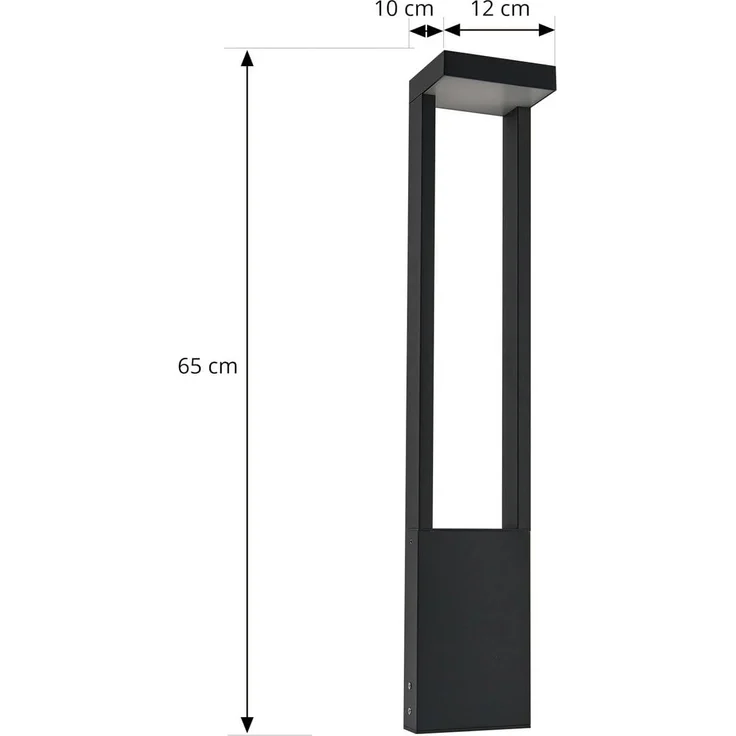Lindby Außen-Stehlampe Lonete, LED 8,8 W gesamt, warmweiß – Bild 4
