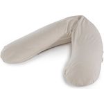 Theraline Ersatzbezug für Stillkissen Das Original, 190 cm, aus Bambus-Baumwoll-Mix, kieselgrau, maschinenwaschbar