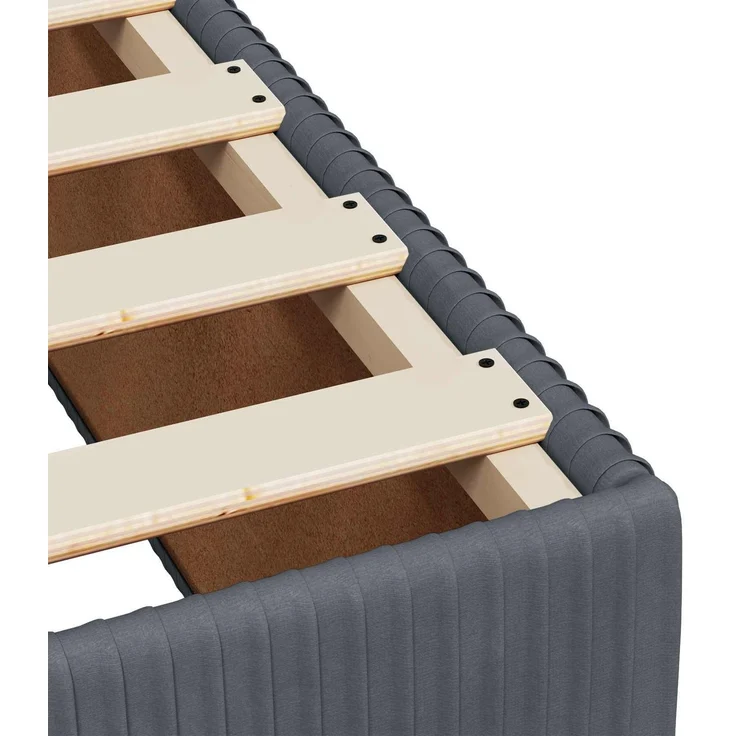 vidaXL Boxspringbett mit Matratze Dunkelgrau 120 x 200 cm Samt 3451656 – Bild 10