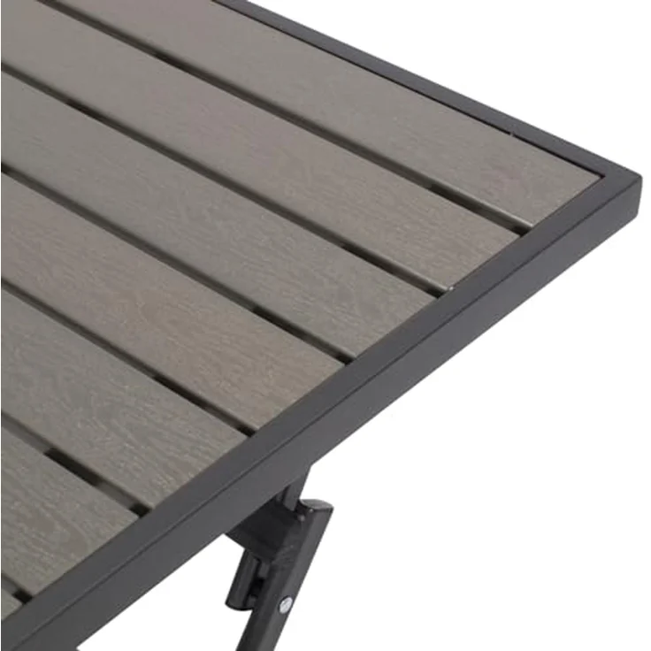 DEGAMO Gartentisch ASCIANO, 60x60 cm, Metall anthrazit, Tischplatte Kunstholz grau – Bild 7