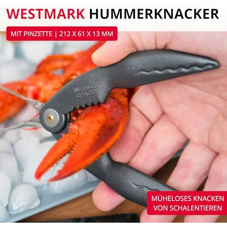 WESTMARK Fischbesteck Hummerknacker mit Pinzette »Cracky-Spezial« Black Edition, Aluminium, Edelstahl, griffige Haptik – Bild 3
