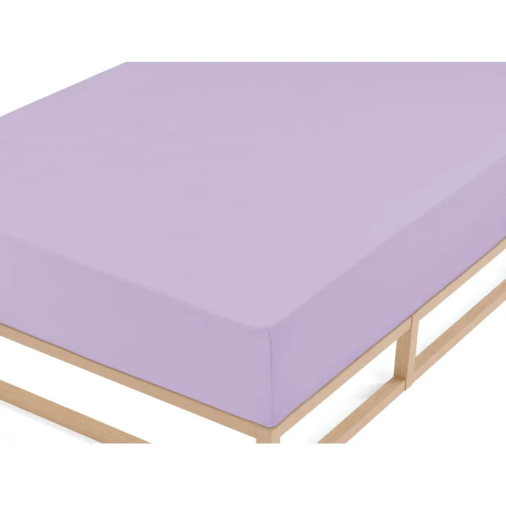 biberna Feinbiber-Spannbetttuch 0002744, viola, 1x 180x200 cm - 200x200 cm