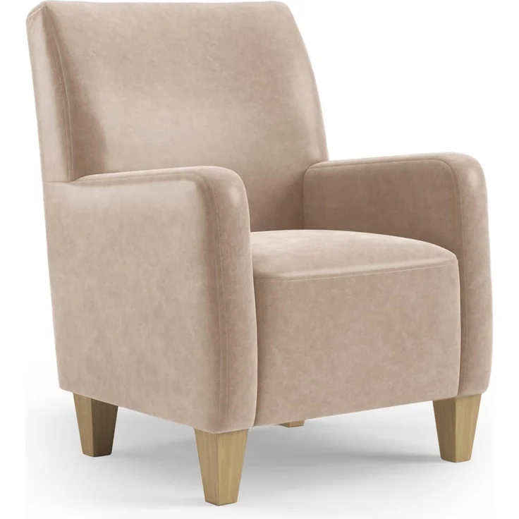 Cavadore Sessel Vida / Polstersessel im trendigen Design / 74 x 93 x 81 / Mikrofaser, Beige – Bild 1