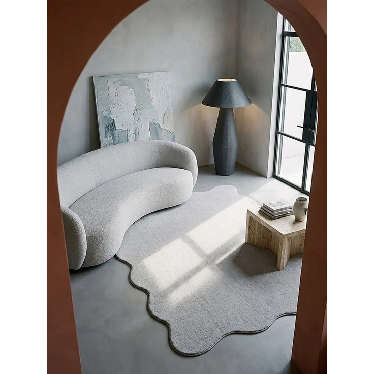 KADIMA DESIGN Teppich TIRSO Hochflorteppich Grau 120x160 Uni Polyester Antirutsch Wohnzimmer, Rechteckig, Höhe: 18 mm, Trittschalldämmend, Strapazierfähig, Fußbodenheizung geeignet – Bild 1