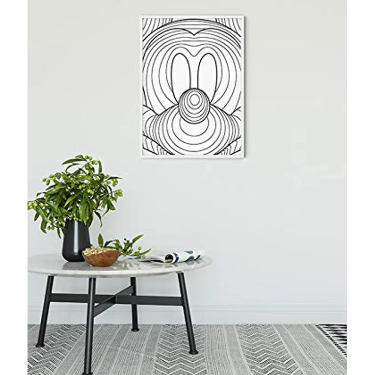 Komar Disney Wandbild Mickey Mouse Lines, Kunstdruck für Kinderzimmer, 50x70cm ohne Rahmen, hochwertiger Druck auf fotopapier, Made in Germany – Bild 2