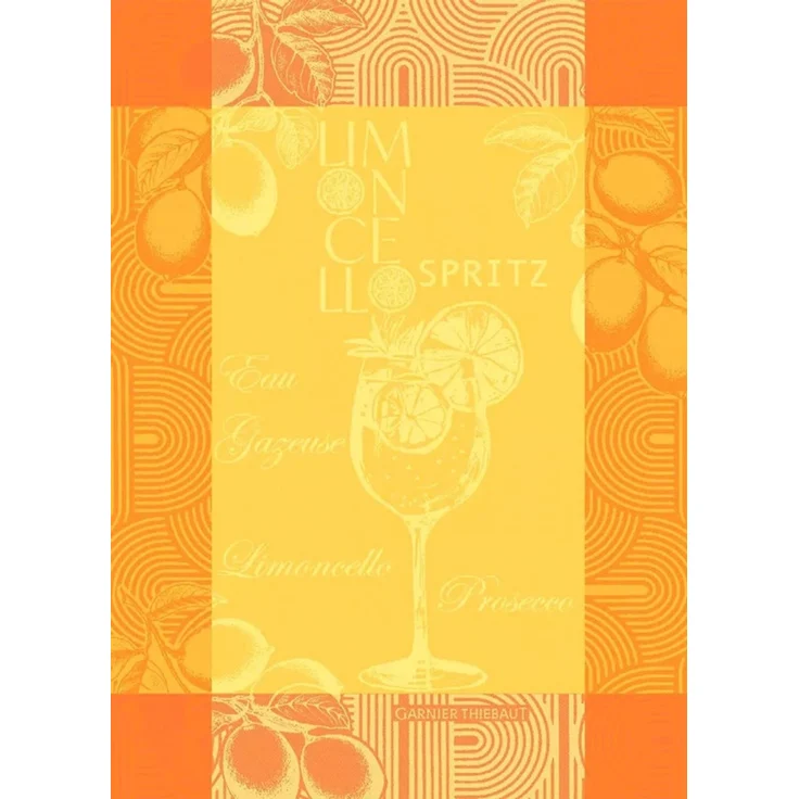 Garnier-Thiebaut Geschirrtuch Limoncello Spritz Soleil 56x78 Cm 100% Gekämmte