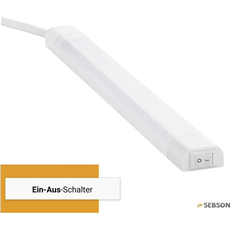 SEBSON Aufbauleuchte LED Unterbauleuchte 30cm, 4W, 300lm, neutralweiß, Stecker & Schalter – Bild 4