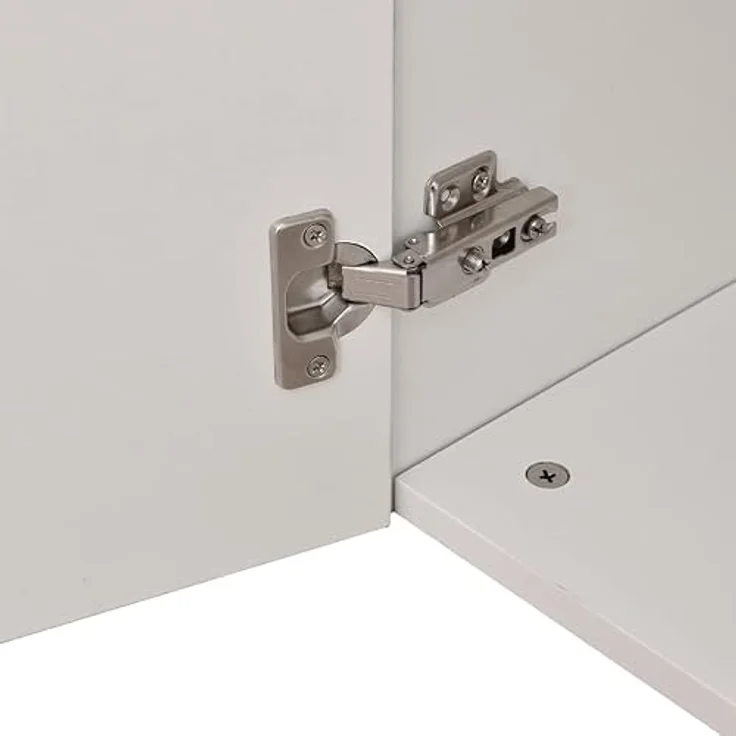 Shally Dogan Hängeschrank für die Küche, Hängeschrank aus Holz mit Zwei Türen, Regal und 2 Fächern, geräumiger und robuster Wandschrank, Maße: 80 x 32 x 72 cm (weiß) – Bild 6