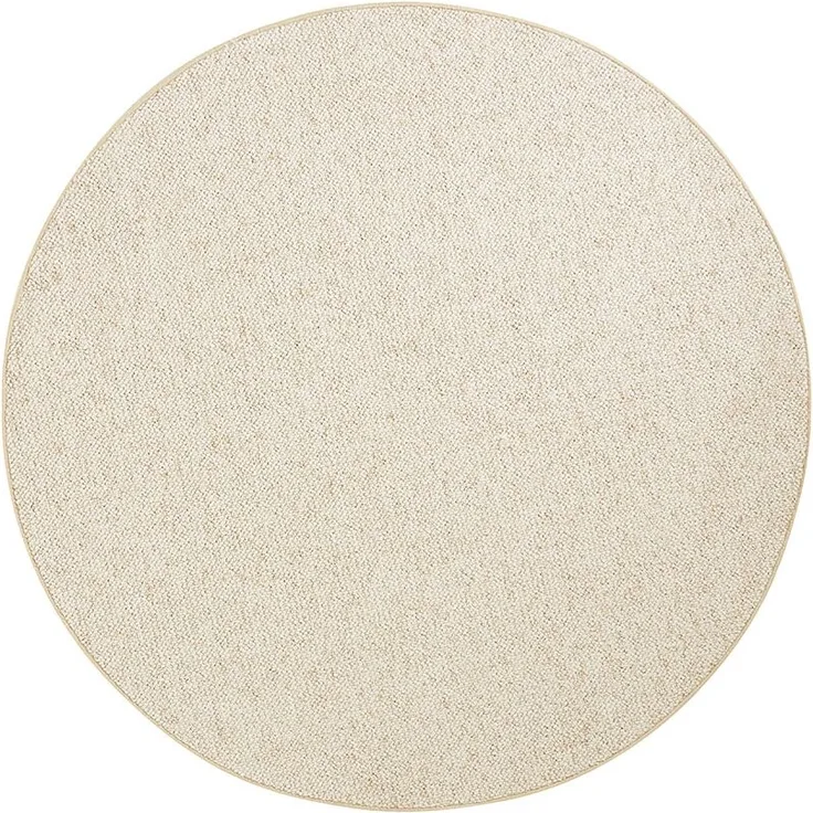 Woll-Optik Teppich Wolly - creme - 133 cm Durchmesser