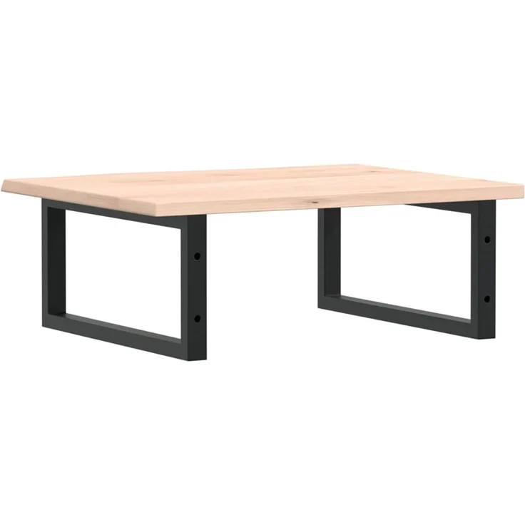 vidaXL Waschtischplatte mit Halterung Stahl und Massivholz Eiche 3302593 – Bild 6