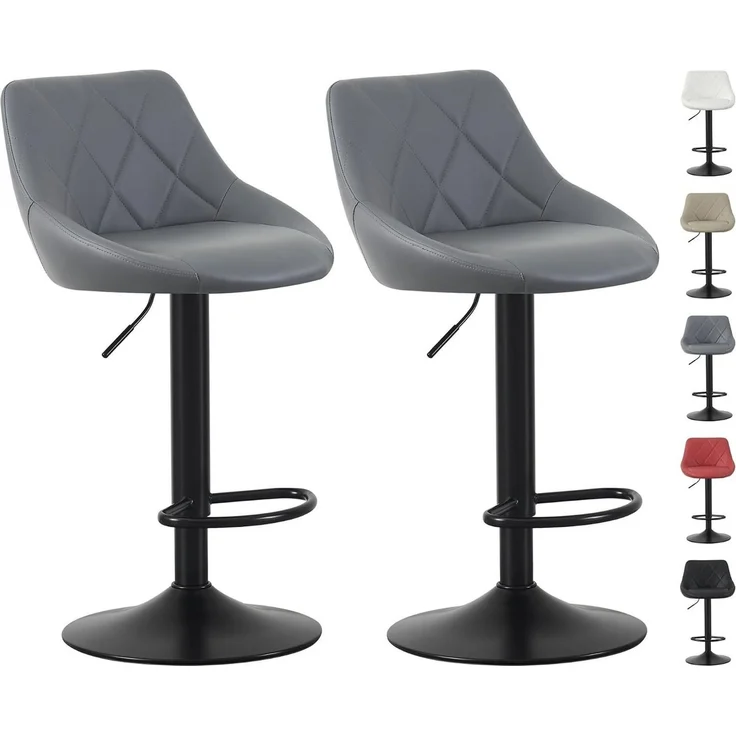 MCC direct Barhocker Barhocker im 2er Set, Kunstleder, Metall, Modell STANLEY – Bild 1