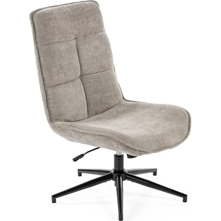 MEUBLE COSY Sessel Lehnstühle Lounge mit höhenverstellbar Wippfunktion Relaxsessel 360° Drehbar Polsterstuhl für Schlafzimmer Wohnzimmer, Chenille-Stoff, Grau