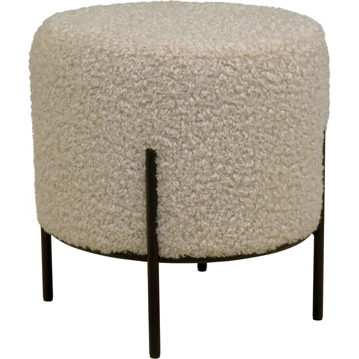 Pouf >Alford< in Grau braun, Stoff - 35,5x37x35,5cm (BxHxT) – Bild 1