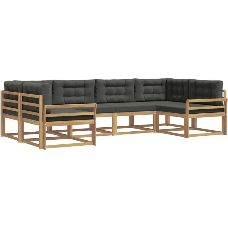 vidaXL Outdoor-Sofagarnitur 6 stk. 6-Sitzer Weiß und Anthrazit 3386936 – Bild 2