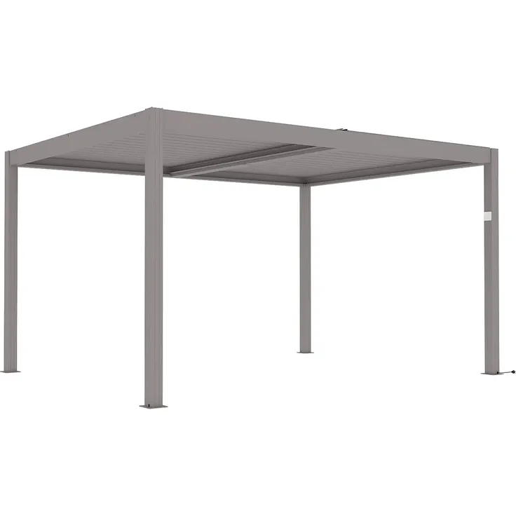 Vente-unique - AMADORA Terrassenüberdachung Metall Schokoladenbraun - B 305 cm x H 220 cm x L 395 cm – Bild 3