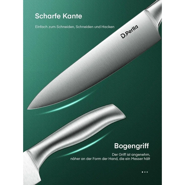 Premium Messerblock mit Messer Holzgriff Messerblock Profi Messer Set 16-TLG – Bild 3