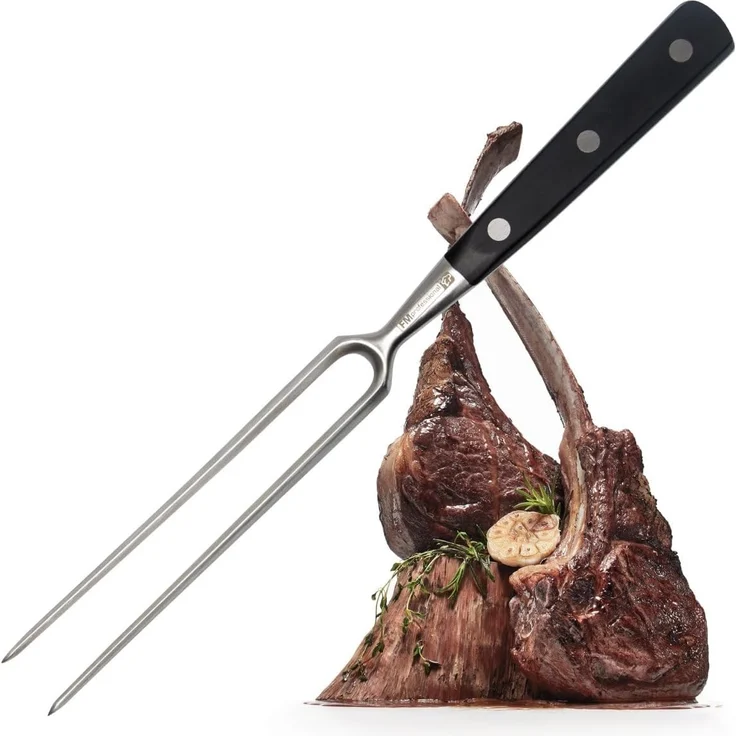 FMprofessional Fleischgabel, Kunststoff/Edelstahl Schwarz-Silber, 30 cm – Bild 1