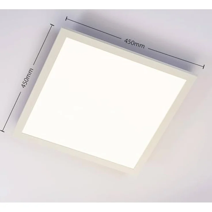 Arcchio LED Panel Tinus, dimmbar mit Leselampe (2 flammig) in Weiß, moderne Deckenleuchte für Wohnzimmer und Büro – Bild 4