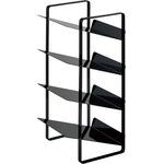 Yamazaki Küchenregal "Tower" aus Metall 20x40x20cm, Flaschenhalter, Flaschenregal mit 4 Etagen, Metallgestell