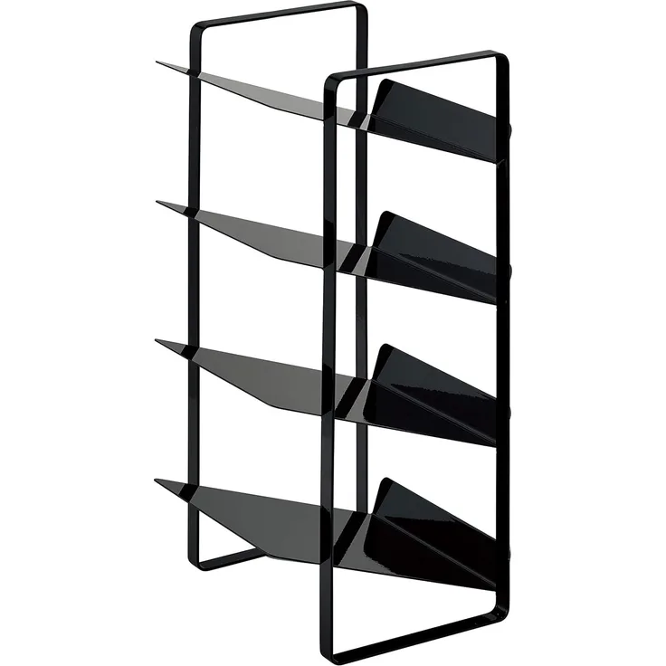 Yamazaki Küchenregal "Tower" aus Metall 20x40x20cm, Flaschenhalter, Flaschenregal mit 4 Etagen, Metallgestell