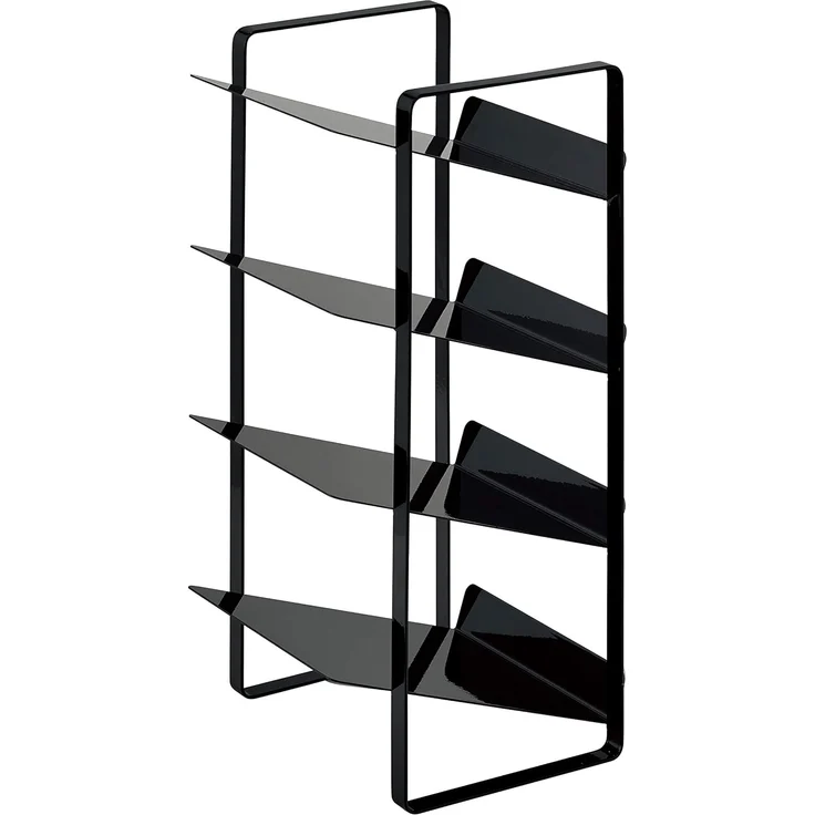 Yamazaki Küchenregal "Tower" aus Metall 20x40x20cm, Flaschenhalter, Flaschenregal mit 4 Etagen, Metallgestell