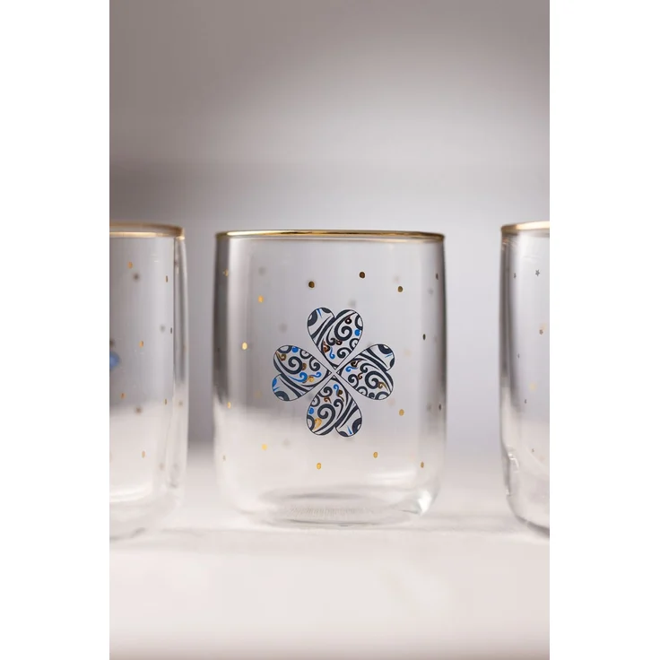 Hermia Concept 'Lucky 280' Gläser-Set (4-teilig), Gold / Transparent, 7,2 x 7,2 x 8,9 cm, 280 ml – Bild 4