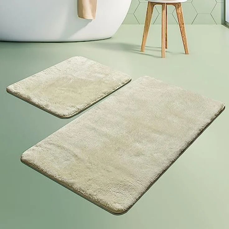 Badteppich Set 2-teilig beige – Bild 3