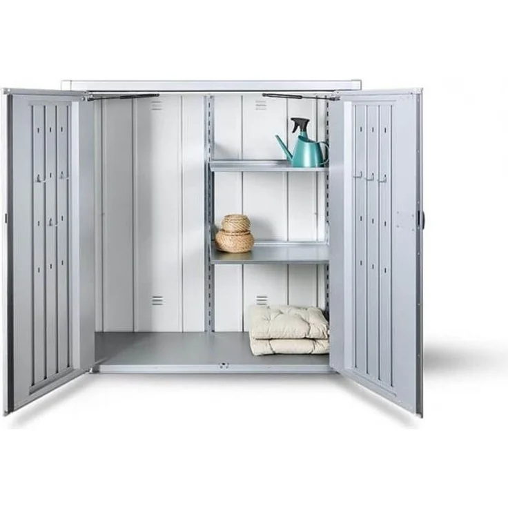 Biohort Terrassenschrank Romeo, M: 132 x 57 x 140 (b x t x h) cm, quarzgrau-metallic – Bild 3