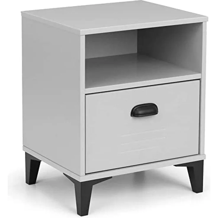 Julian Bowen Lakers Locker Nachttisch mit 1 Schublade, grau