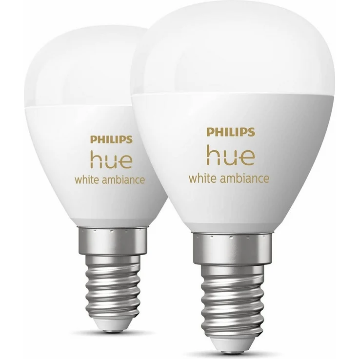 Philips Hue White Amb. E14 Luster Tropfen Doppelpack 2x470lm – Bild 1