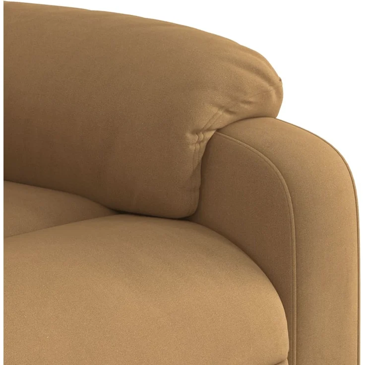 vidaXL Massagesessel mit Aufstehhilfe Braun Samt 3205111 – Bild 9