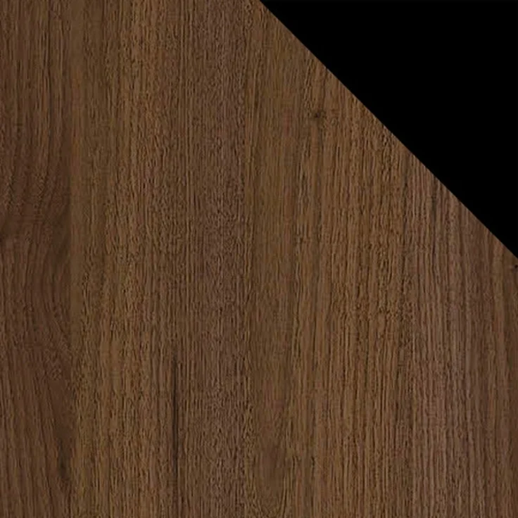 Kleiderschrank Veluna II 150 (Farbe: Nuss Warmia / Nuss Warmia + Schwarz) – Bild 6