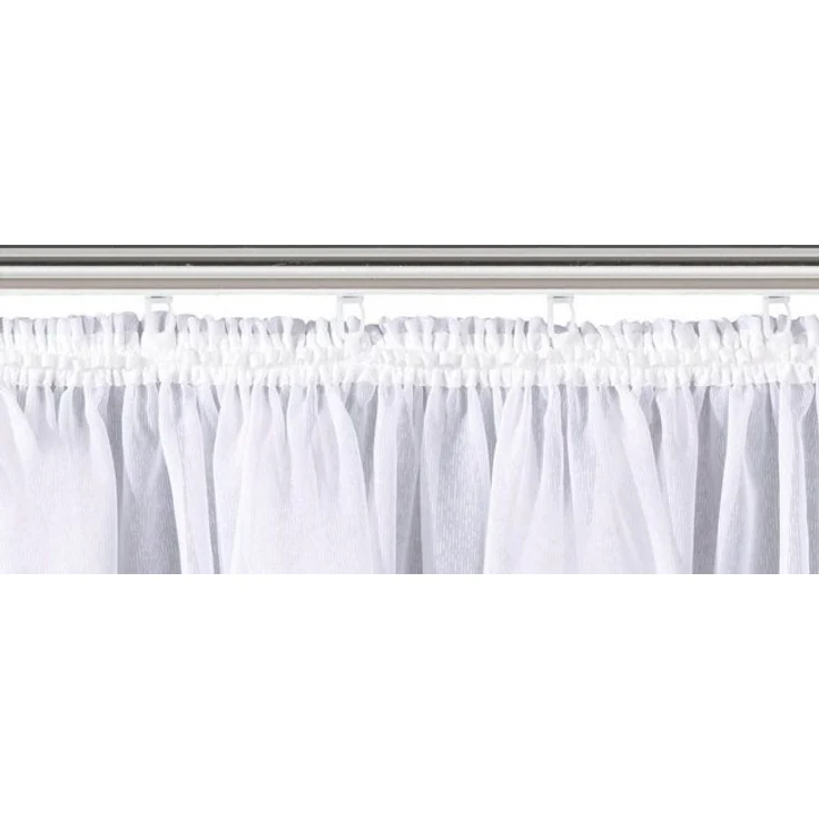 Weckbrodt Gardine Brüssel (1 St), Kräuselband, halbtransparent, Voile, echte Stickerei, Voile, halbtransparent, Bordüre, Kante, gebogt, Store – Bild 4
