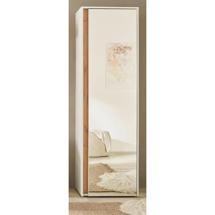 Garderobenschrank Center in weiß und Eiche Wotan 60 x 200 cm – Bild 2