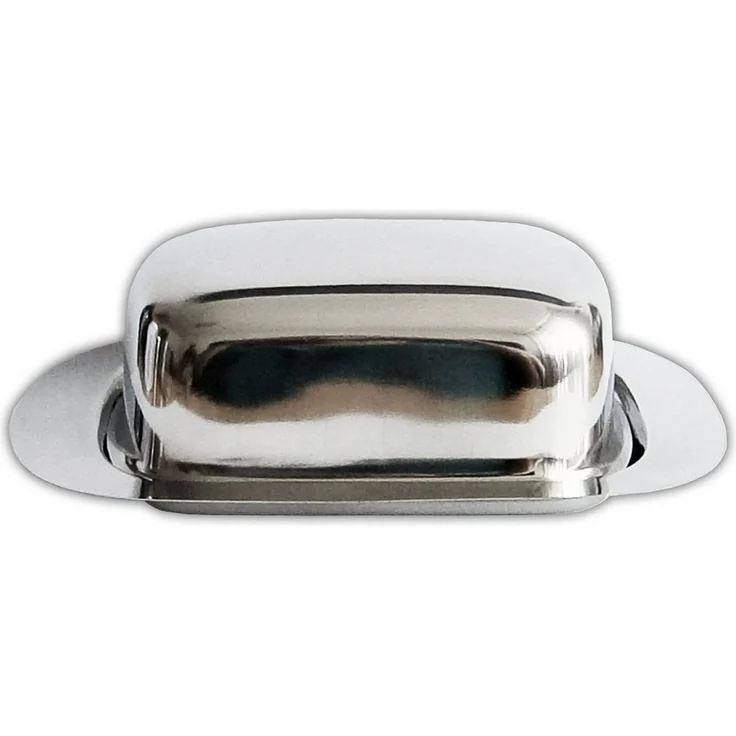 HIT Trading Butterdose BUTTERDOSE Deckel Edelstahl Butterglocke Kühlschrank Butterschale 03, Edelstahl, Butter Box – Bild 1