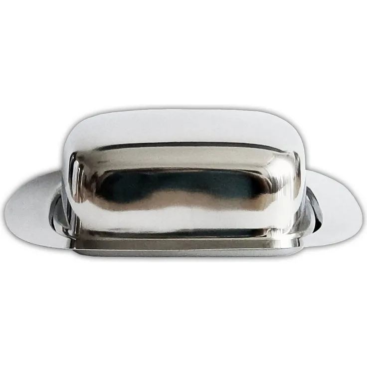HIT Trading Butterdose BUTTERDOSE Deckel Edelstahl Butterglocke Kühlschrank Butterschale 03, Edelstahl, Butter Box