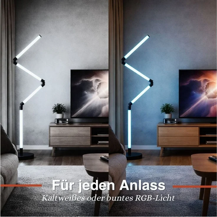 EDCO Stehlampe Flexi RGB GRUNDIG - Esszimmer & Wohnzimmer & Kinderzimmer & Schlafzimmer in Multicolor – Bild 4