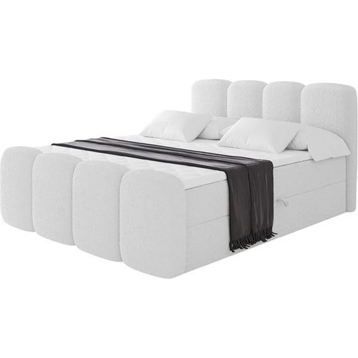 ALTDECOR Boxbett NINA-Z (Multipocket-Matratze H4, H3 Matratze Bonellfederung, Topper, Kopfteil), Doppelbett mit Fußteil – Bild 4