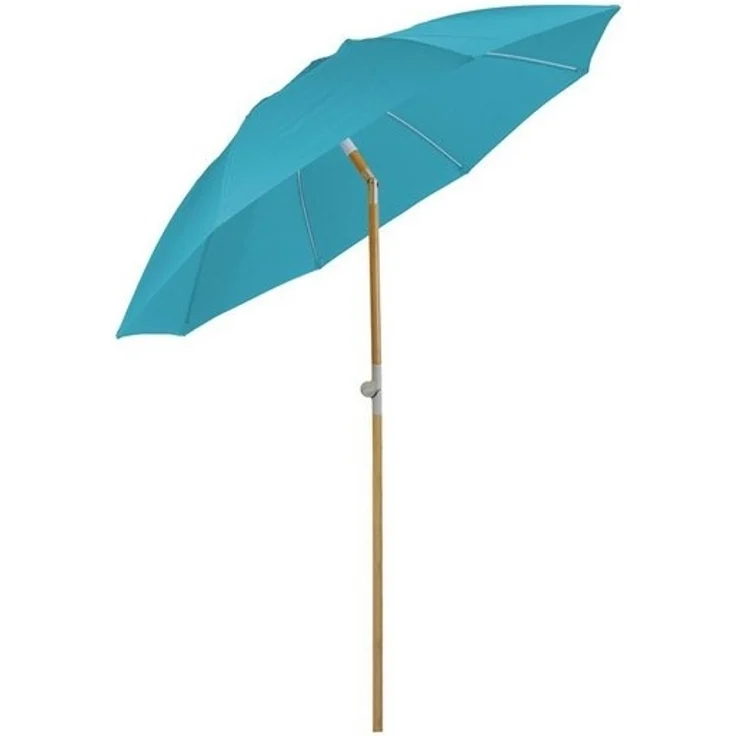 SVITA Sonnenschirm Bambus, Belüftungssystem,Knickbar,Set mit Schirmständer – Bild 4