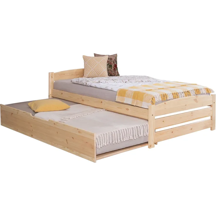 Stauraumbett Seniorenbett "Loni" 120x200 Kiefer massiv