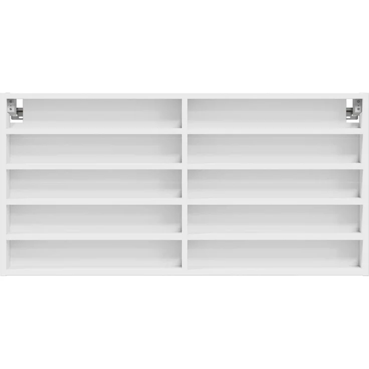 vidaXL Vitrinenschrank Weiß 100x8,5x50 cm Holzwerkstoff 847947 – Bild 4
