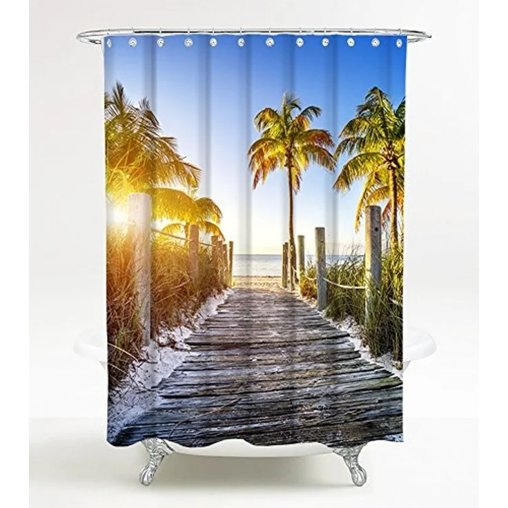 Sanilo Duschvorhang Fort Lauderdale 180x200 cm, 100% wasserdicht, Anti-Schimmel-Effekt, hochwertige Qualität – Bild 1