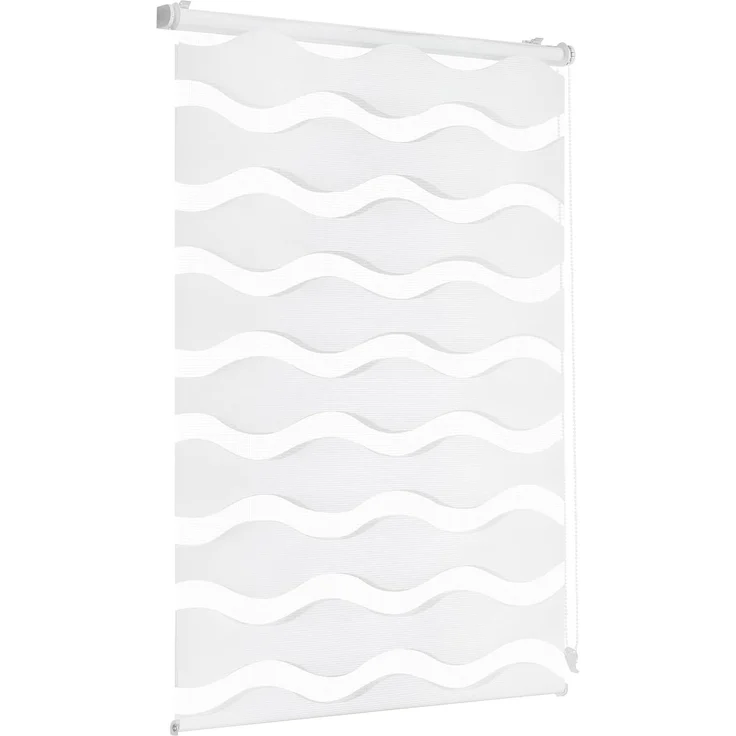 Sekey Doppelrollo Wellen Klemmfix ohne Bohren für Fenster, Doppelrollo 80 cm breit, Duo Rollo Welle Jalousie Sonnenschutz, 80x130cm, Weiß – Bild 1