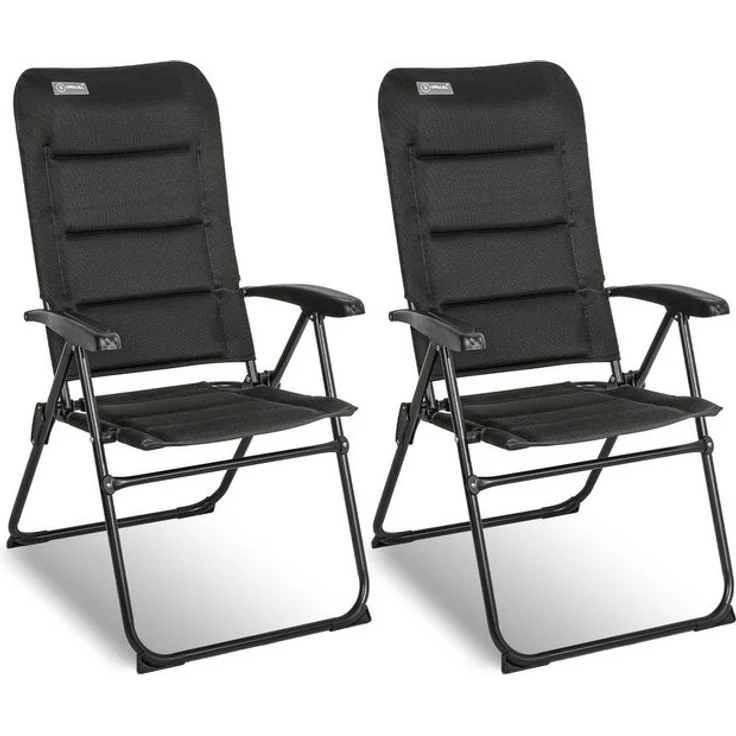 HOMECALL Gartenstuhl Hochlehner Campingstuhl Klappstühle Gepolstert Faltstuhl Balkonstuhl (Anglerstuhl, 2 St), mit 5-Fach Verstellbare lehne, für Camp Garten Balkon, Belastbar 150KG – Bild 4